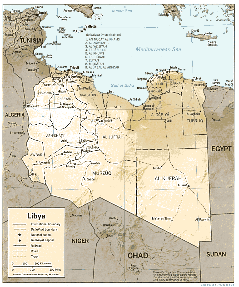 Karte Libyen