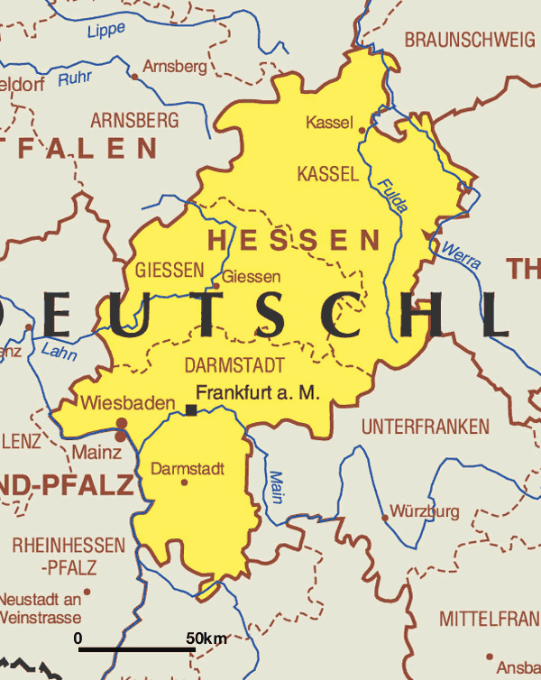 Karte Hessen
