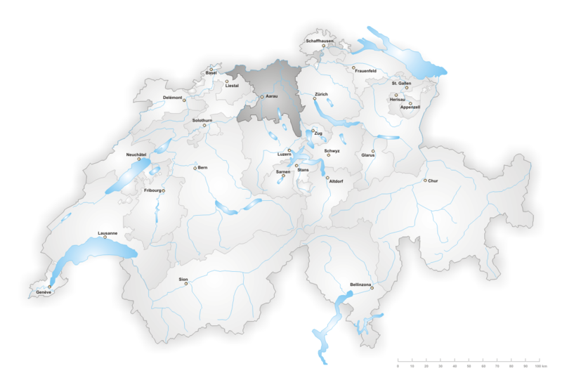 Lage Kanton Aargau