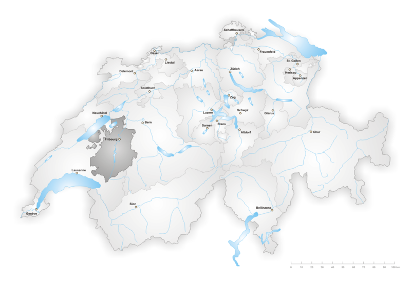 Lage Kanton Freiburg