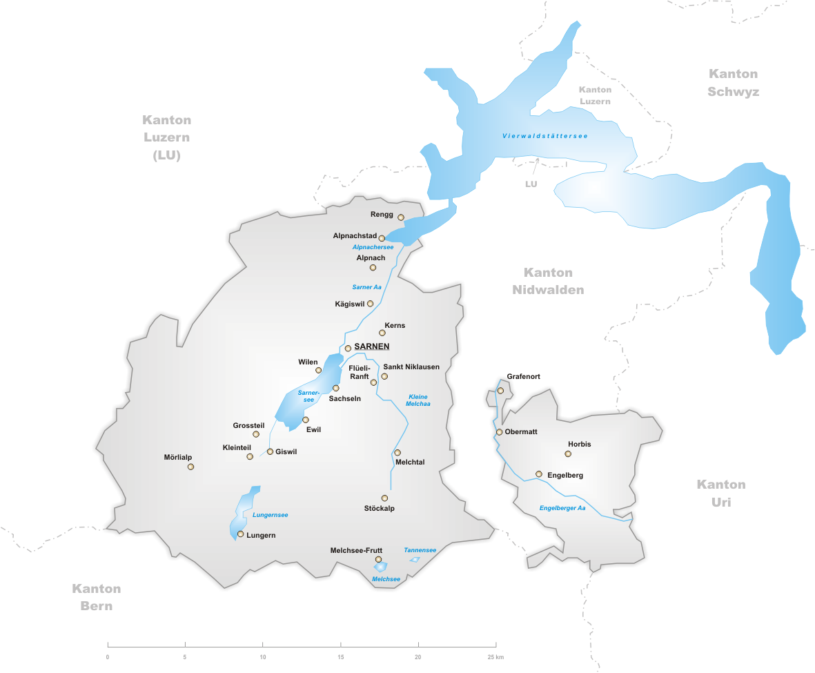 Karte Kanton Obwalden