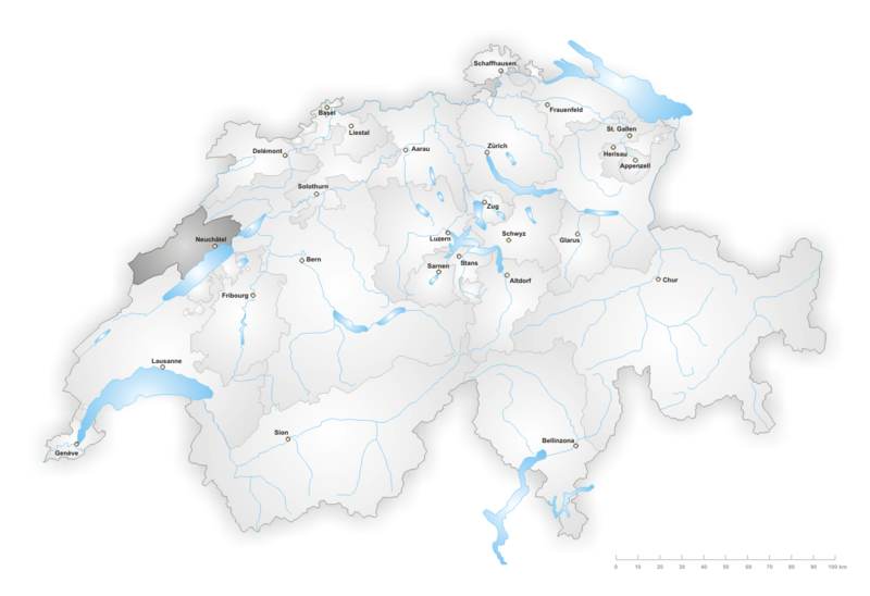 Lage Kanton Neuenburg