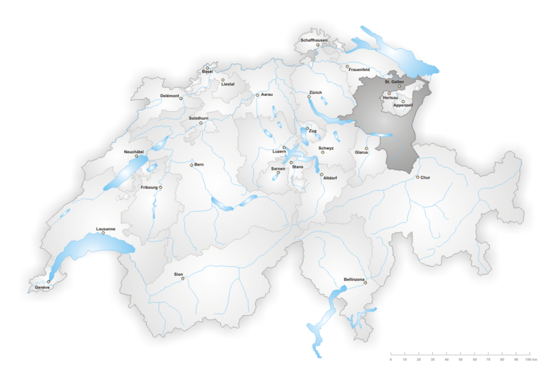 Lage Kanton St. Gallen