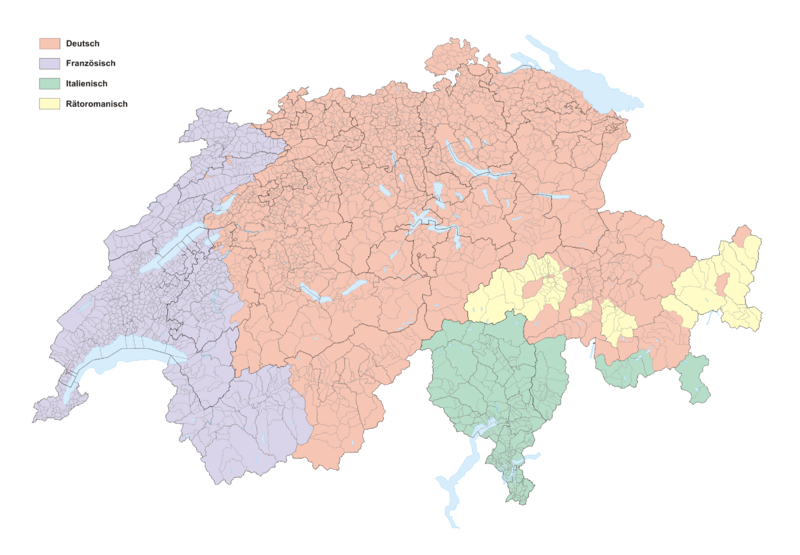 Karte Schweiz Sprachgebiete
