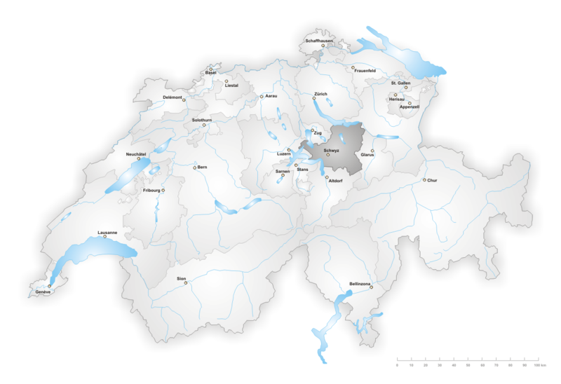 Lage Kanton Schwyz