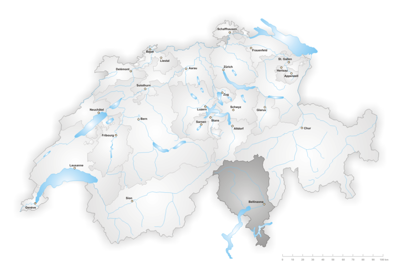 Lage Kanton Tessin