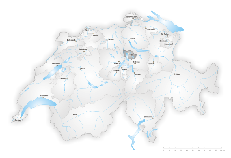 Lage Kanton Zug
