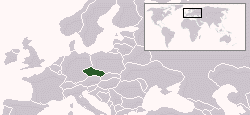 Landkarte Tschechien, Teschechische Republik