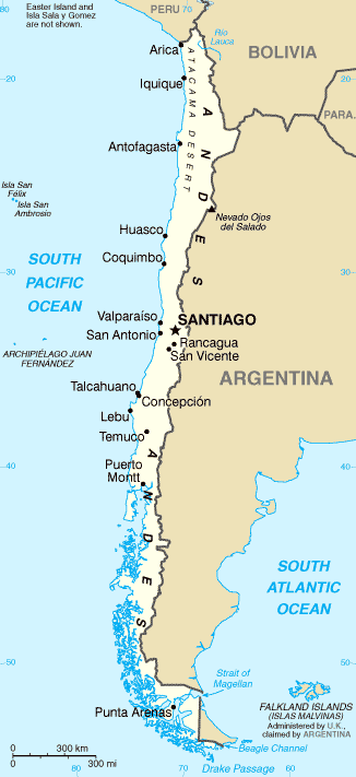 Karte Chile
