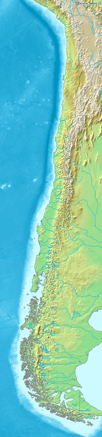 Reliefkarte Chile