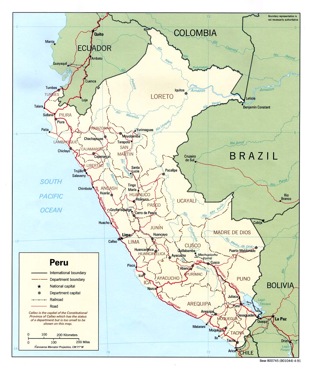 Landkarte Peru
