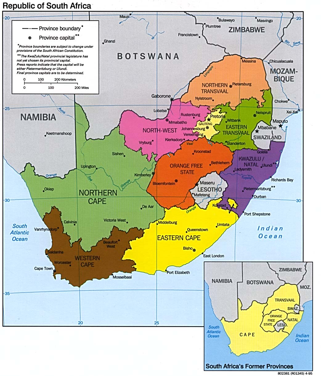 Karte Sdafrika