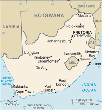 Sdafrika Karte
