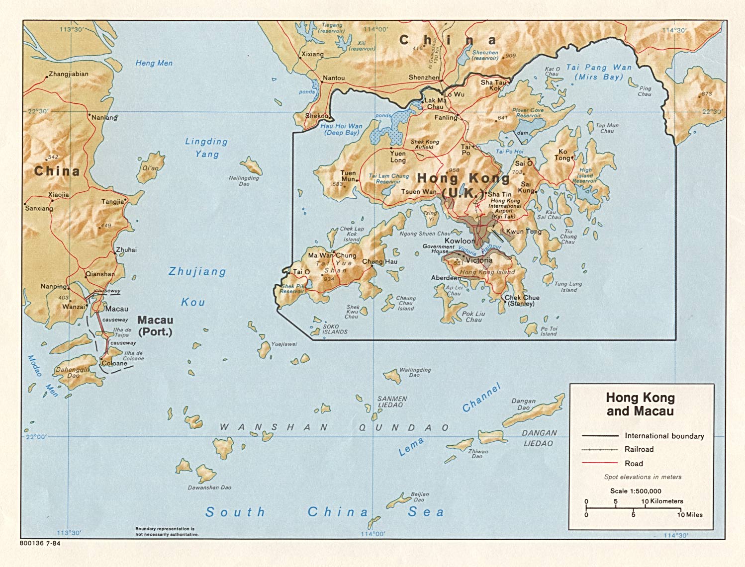 Karte Hong Kong