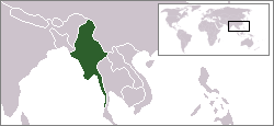 Karte Burma/ Myanmar