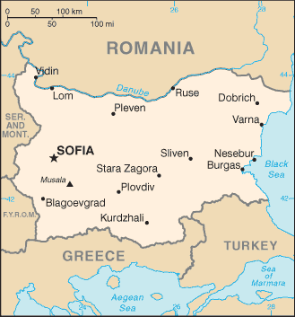 Bulgarienkarte