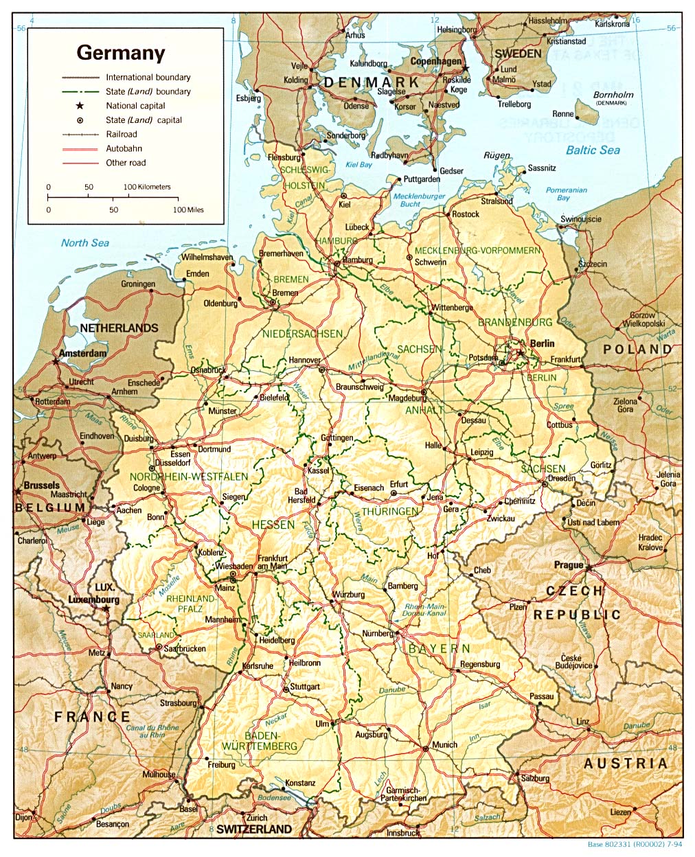 Landkarte Deutschland