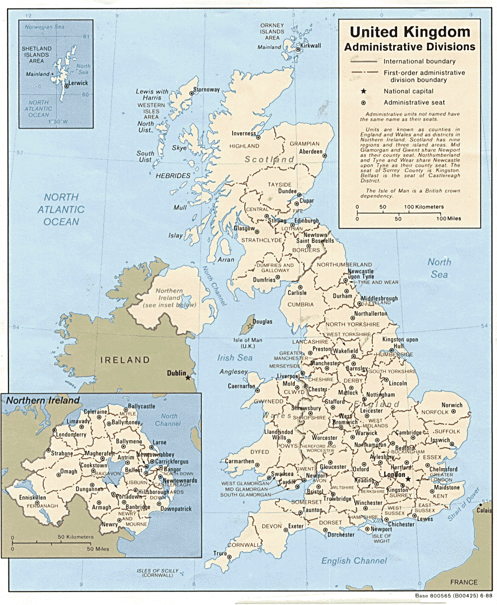 Karte Vereinigtes Knigreich England