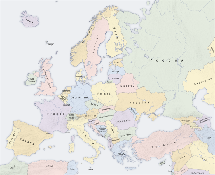 Landkarte Europa