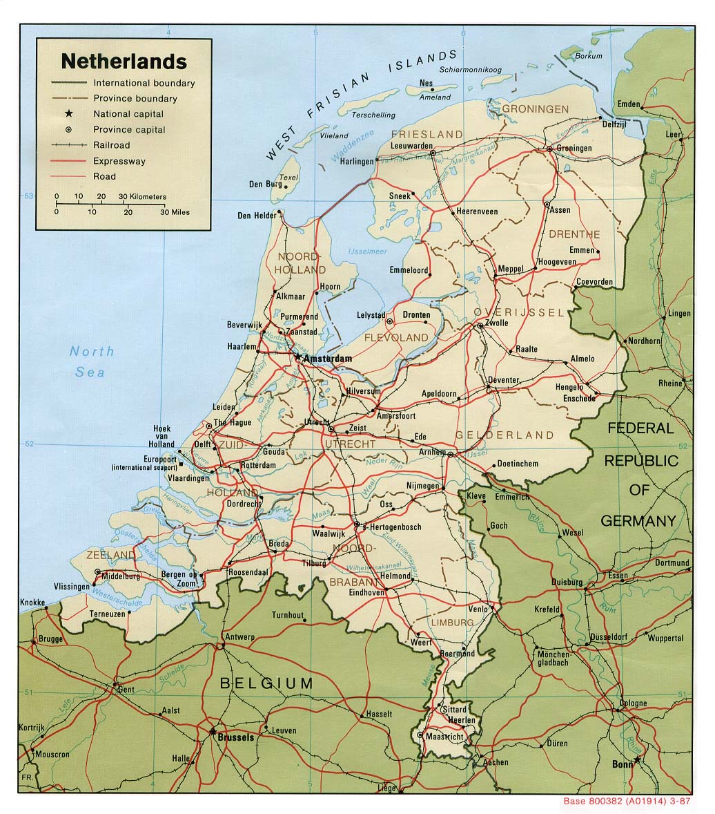 Karte Holland
