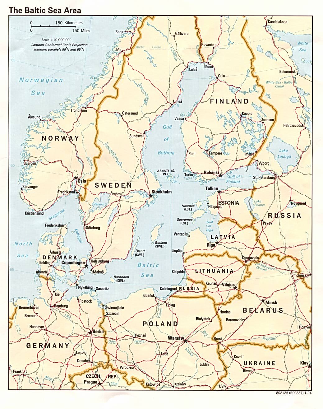 Landkarte Baltische See