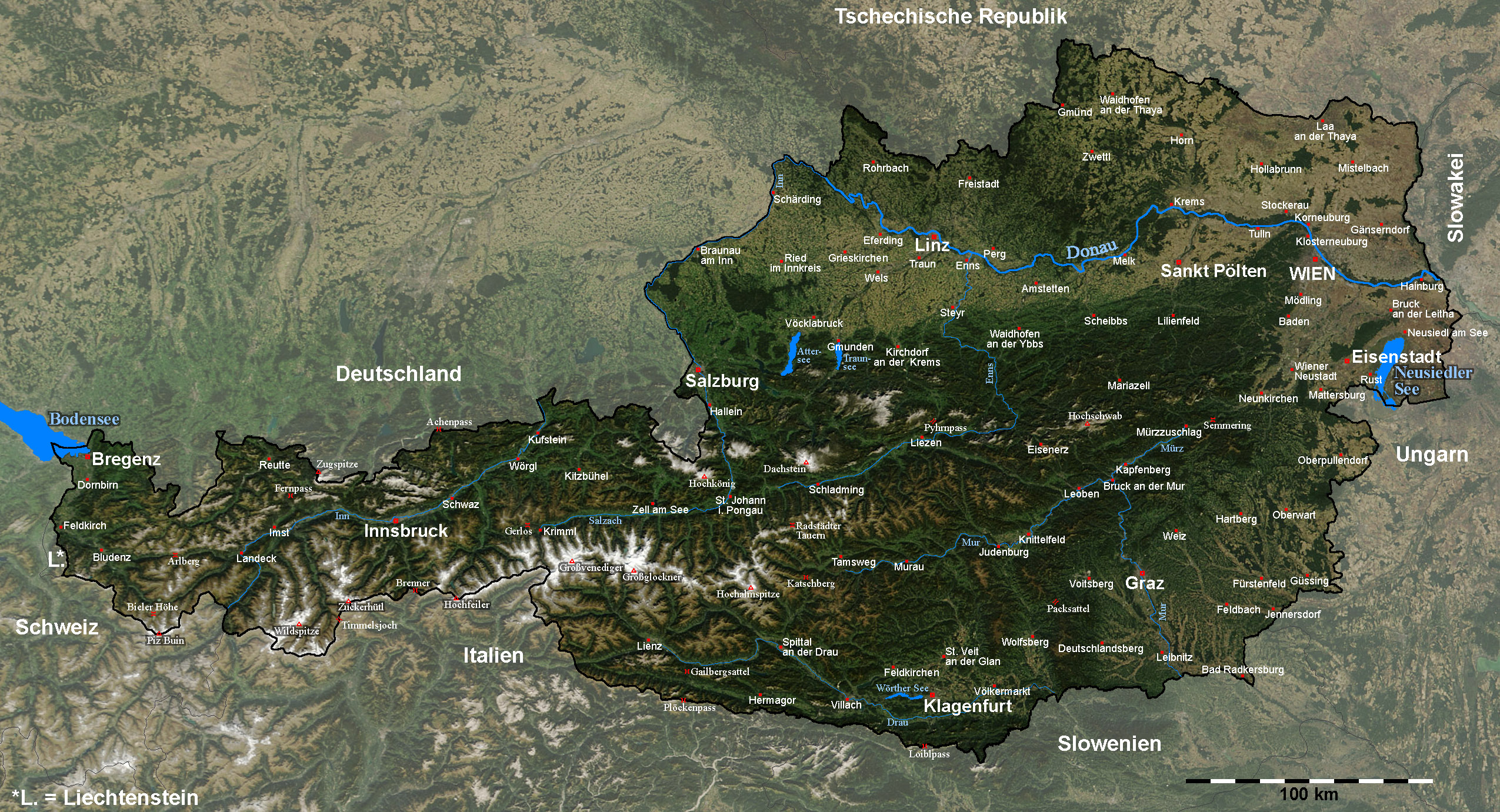 Satellitenfoto �sterreich