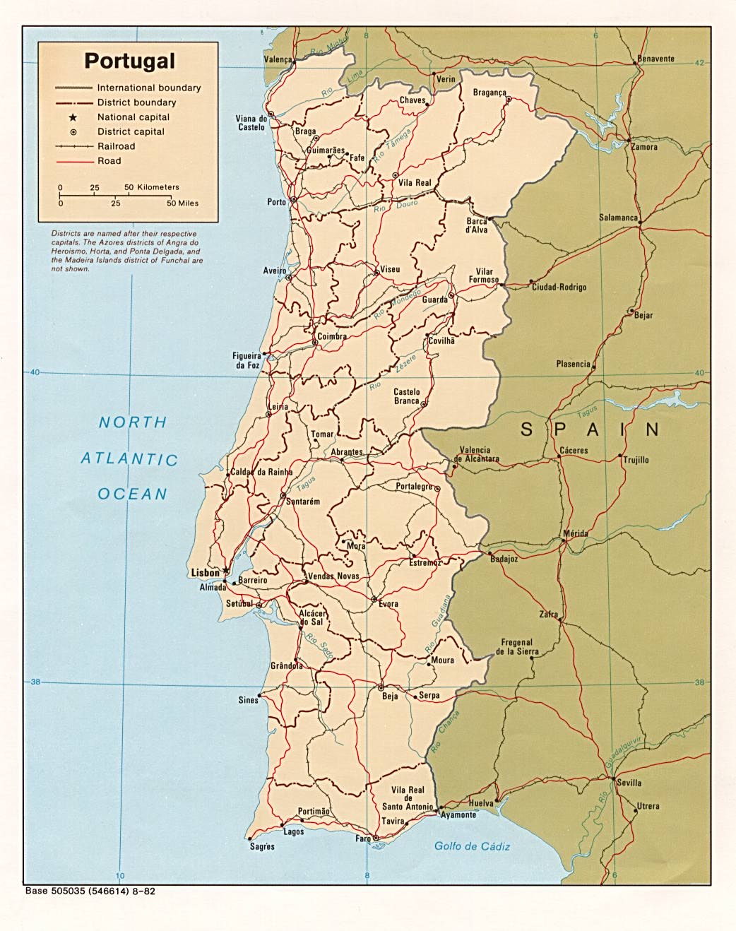 Karte Portugal