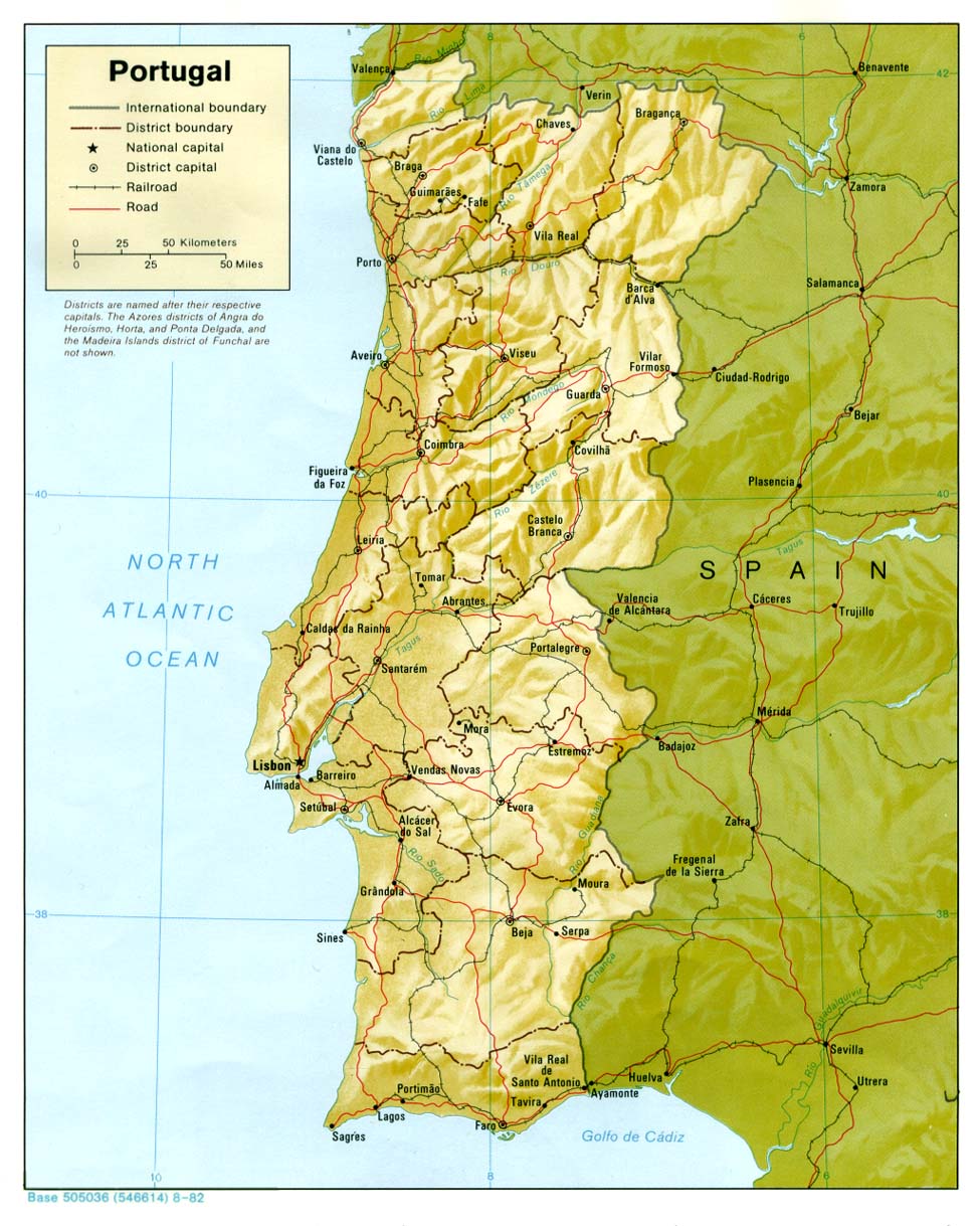 Landkarte Portugal