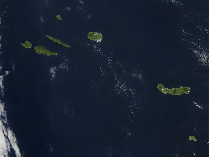Satellitenfoto Azoren Portugal