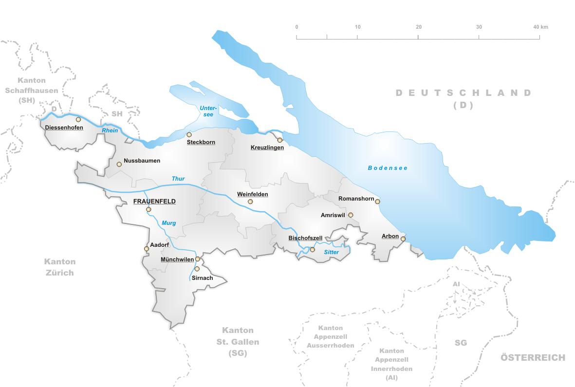 Karte Kanton Thurgau