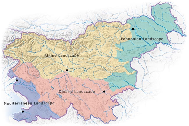 Verwaltungsbezirke Slowenien