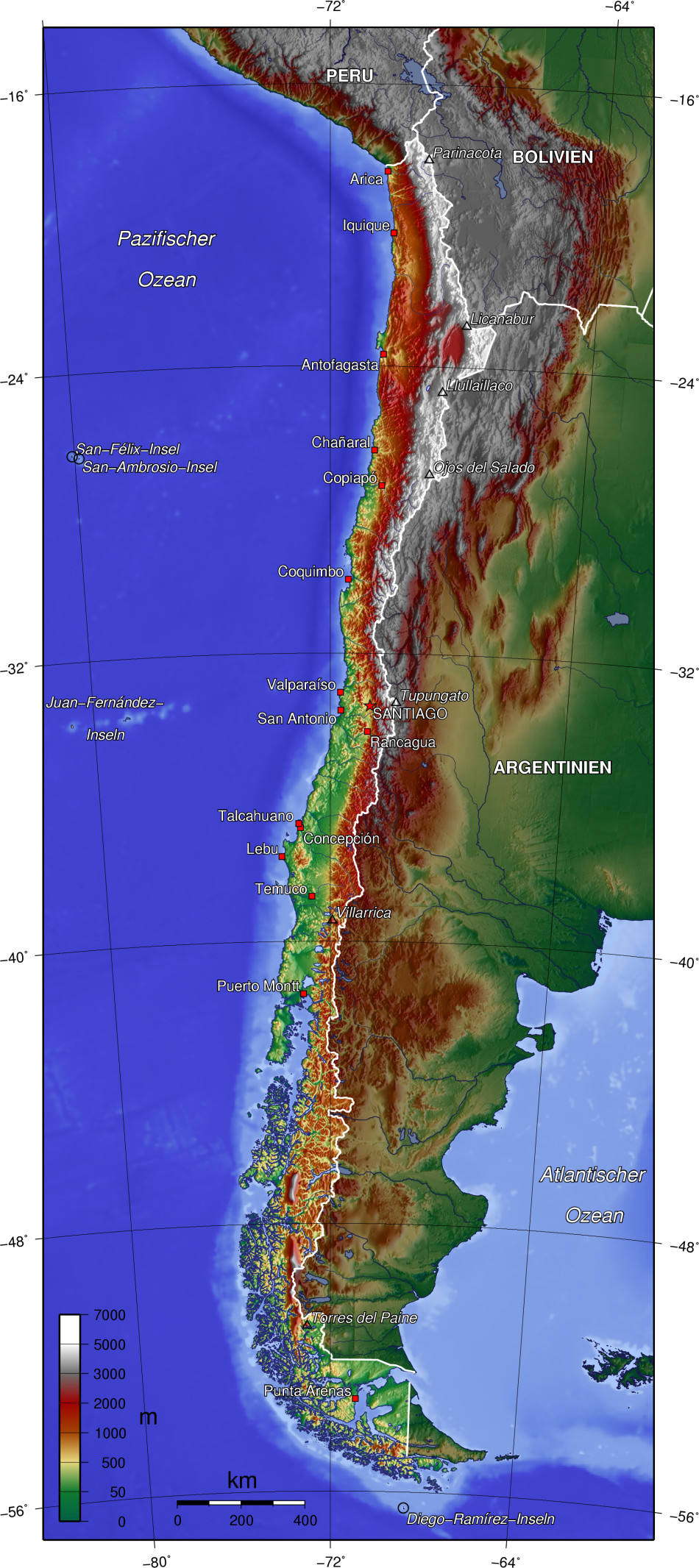 Karte Chile
